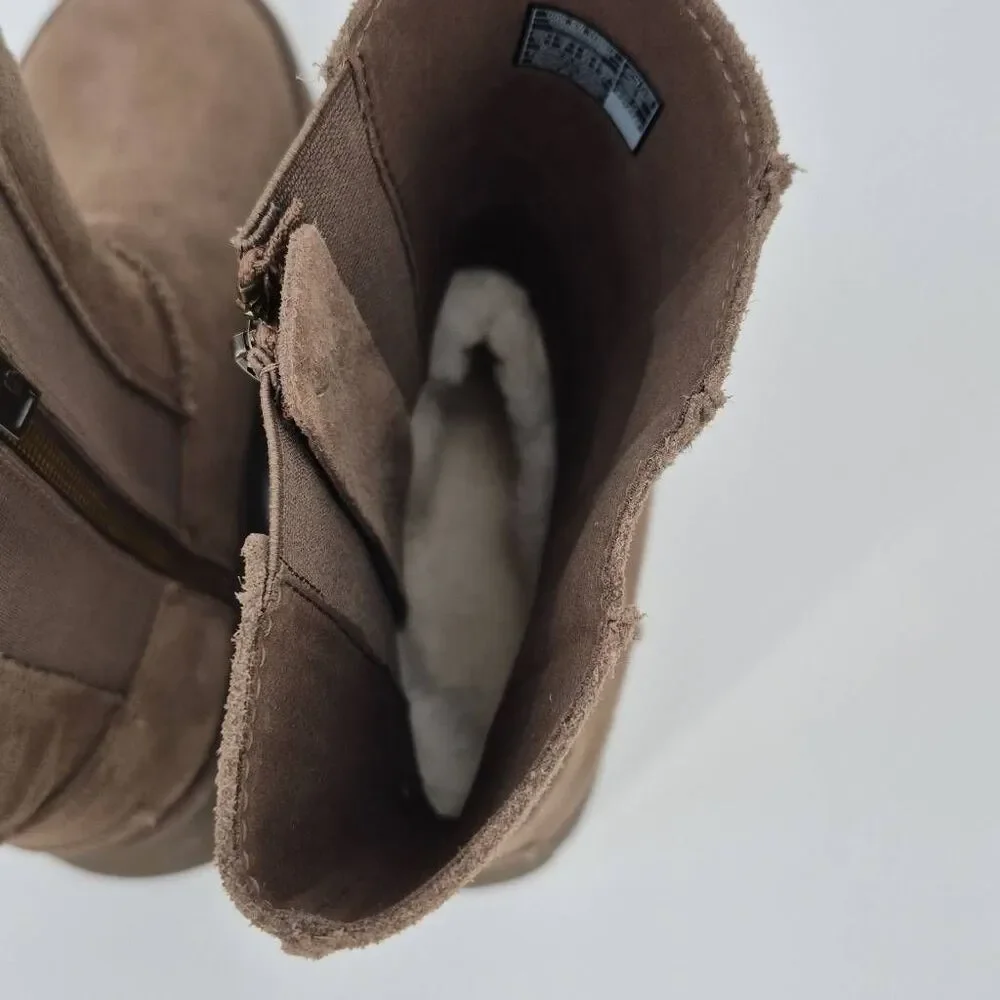 UGG Twin Seam New Heights Boots Taupe Size 10